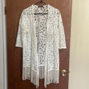 Lace and Fringe Kimono